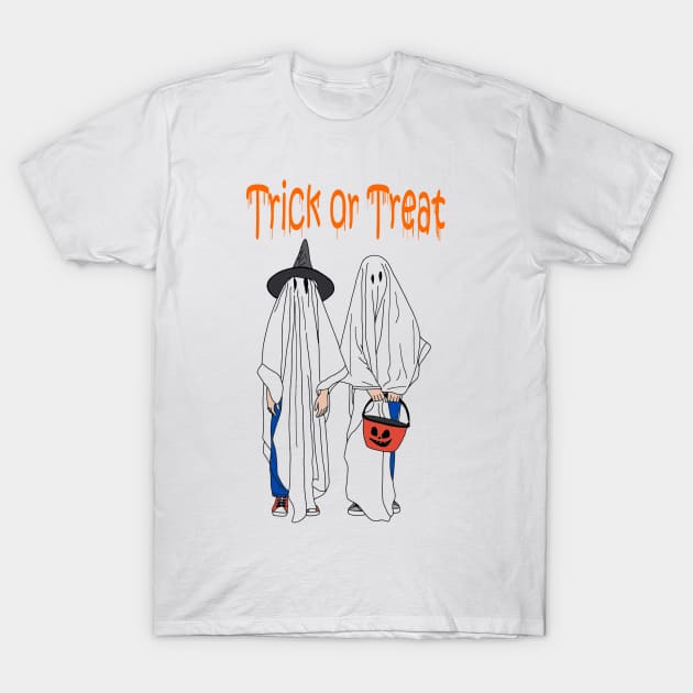 Trick or Treat kids T-Shirt by DigillusionStudio